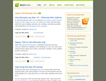 Tablet Screenshot of microformats.org